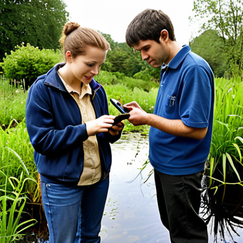 Home 8 **
* **Prompt:** A diverse group of citizen scientists using a smartphone app to record environmental data. Some are checking water quality in a stream, others are noting plant growth in a garden. An expert scientist is shown nearby, offering guidance and support. Focus on the collaborative aspect and the use of technology in data collection. The style should be realistic but optimistic, emphasizing community engagement.
**