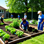 **

"A group of diverse community members, including children, working together in a school garden, planting vegetables and flowers, fully clothed in appropriate gardening attire, safe for work, perfect anatomy, natural proportions, family-friendly, bright and sunny day, educational atmosphere, promoting local food and environmental awareness, appropriate content, professional photography."

**